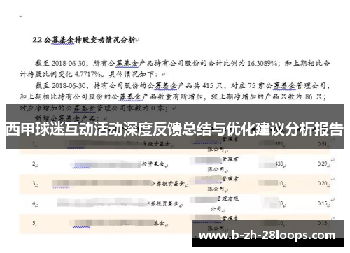 西甲球迷互动活动深度反馈总结与优化建议分析报告