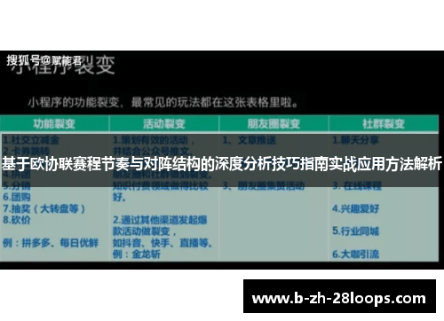 基于欧协联赛程节奏与对阵结构的深度分析技巧指南实战应用方法解析